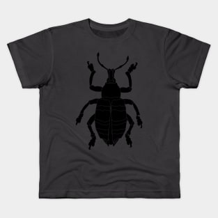 Weevil beetle (Curculionoidea) silhouette Kids T-Shirt